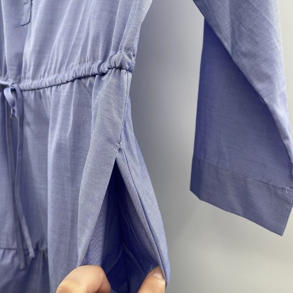 Pomander Place Tuckernuck Women's Chambray Lucy Dress Blue Tier Tie Waist Mini M - Picture 10 of 12
